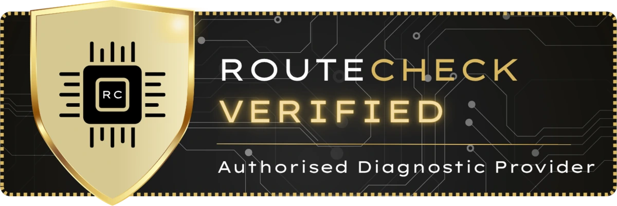 RouteCheck Verified badge — Authorised Diagnostic Provider